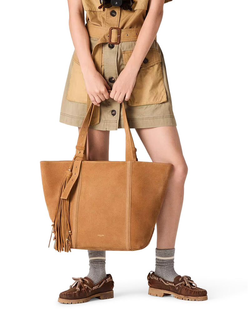 24/7 EAST WEST BAG IN SUEDE WITH FRINGES