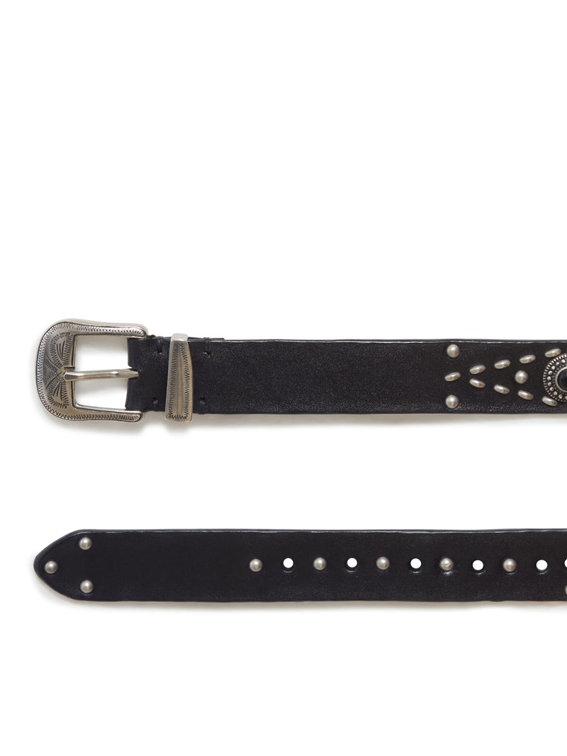 STUDDED LEATHER BELT