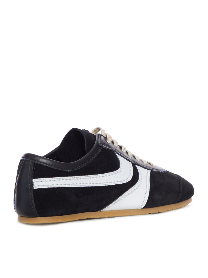 TWO-TONE LEATHER AND SUEDE SNEAKERS