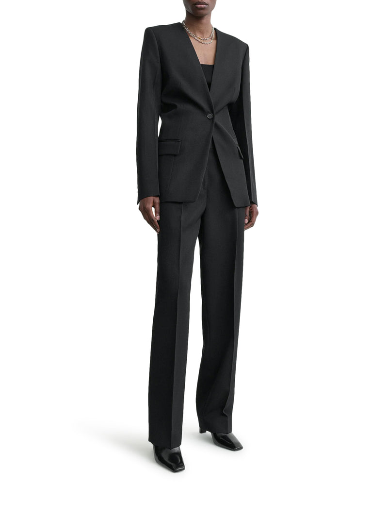 SINGLE-BREASTED WOOL BLEND BLAZER