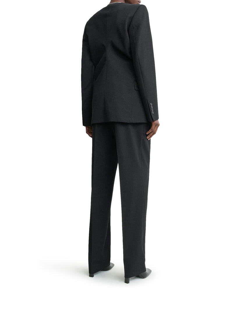 SINGLE-BREASTED WOOL BLEND BLAZER