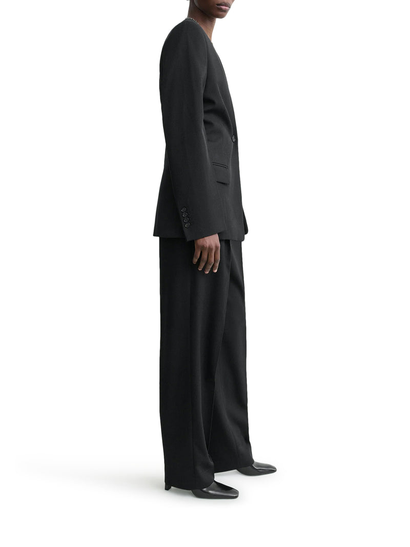 SINGLE-BREASTED WOOL BLEND BLAZER