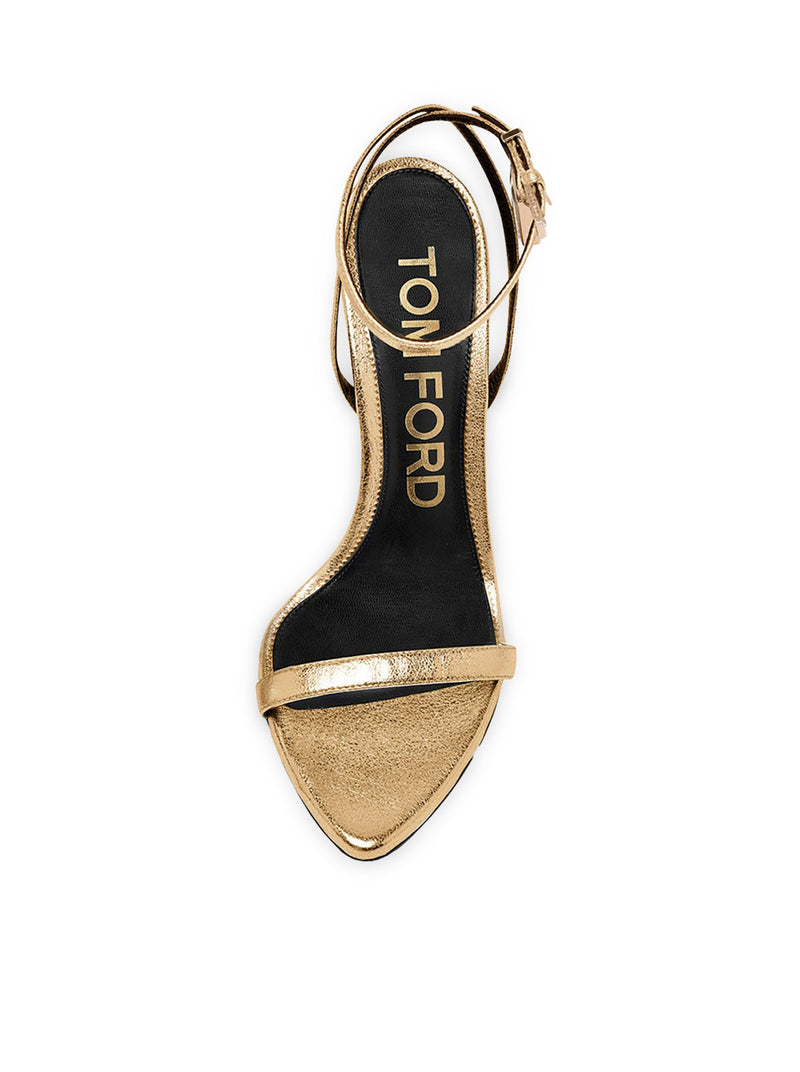 GOLDEN PATENT LEATHER STILETTO HIGH HEEL PUMPS