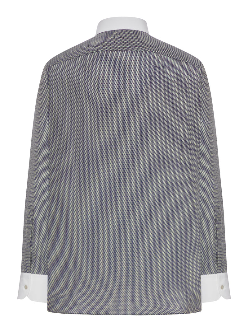 SILK SHIRT WITH GRAPHIC PRINT