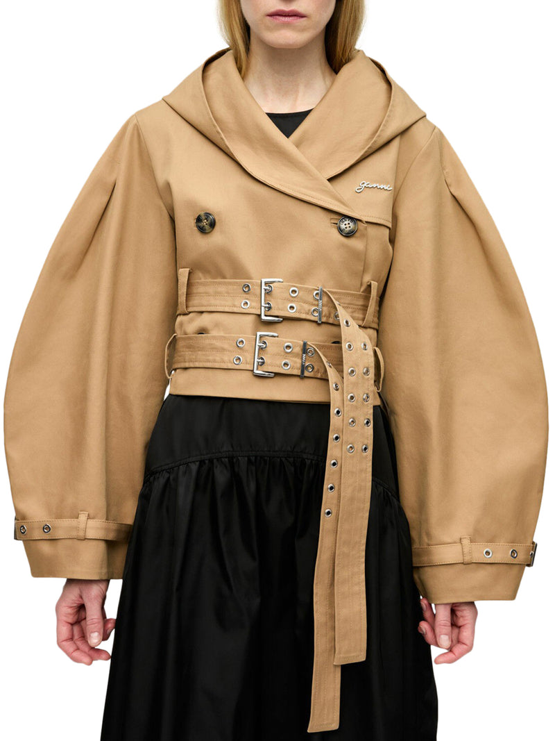 SHORT COTTON TRENCH JACKET