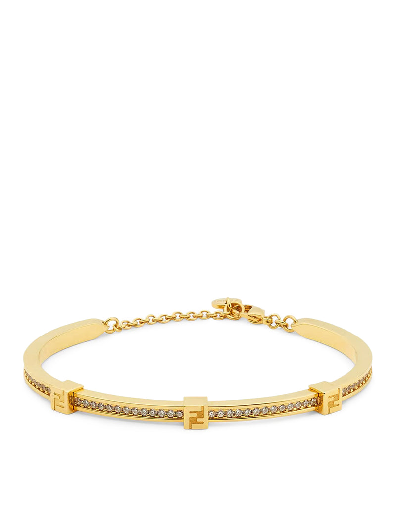 FOREVER BRACELET IN GOLDEN METAL AND CRYSTALS
