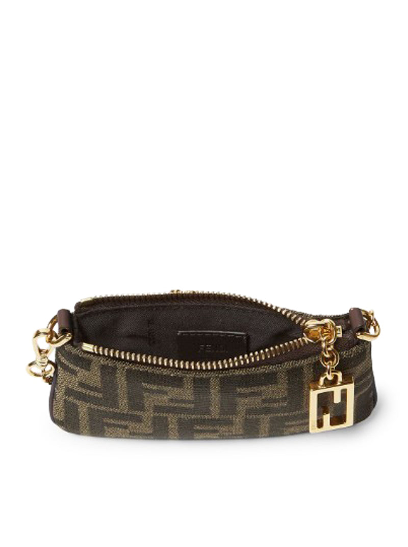 BAGUETTE MINI POUCH IN JACQUARD FF