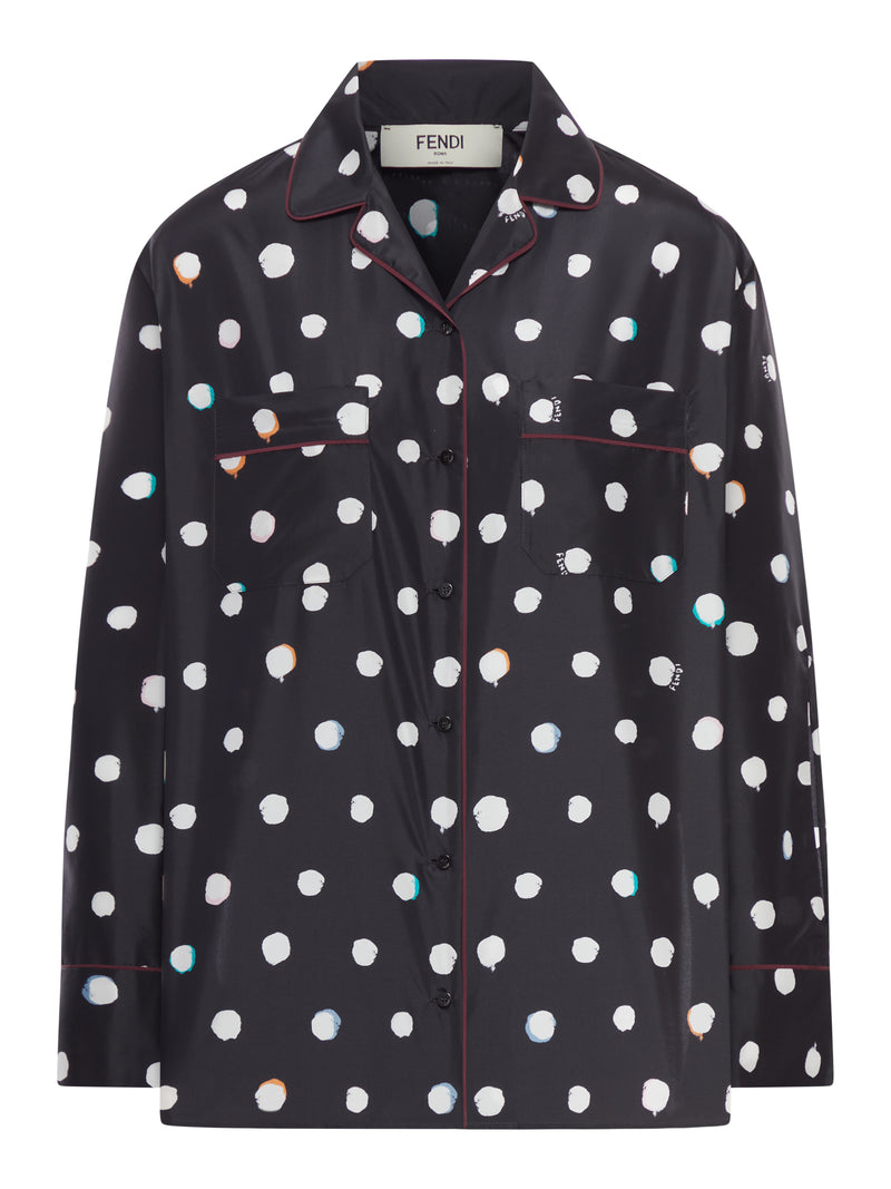 PRINTED TAFFETA SHIRT