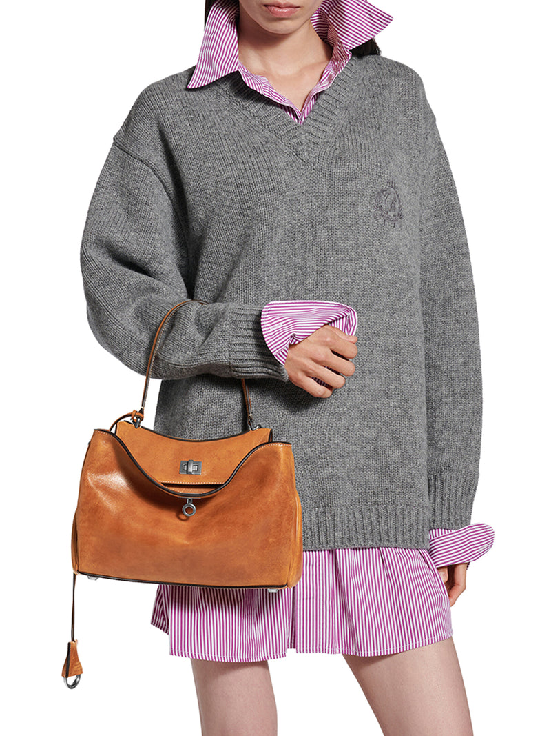 RODEO SMALL VEGETABLE TANNED LAMBSKIN BAG