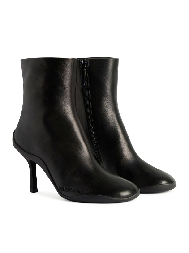 SHIBUYA 80MM SHINY SHEEPSKIN ANKLE BOOTS