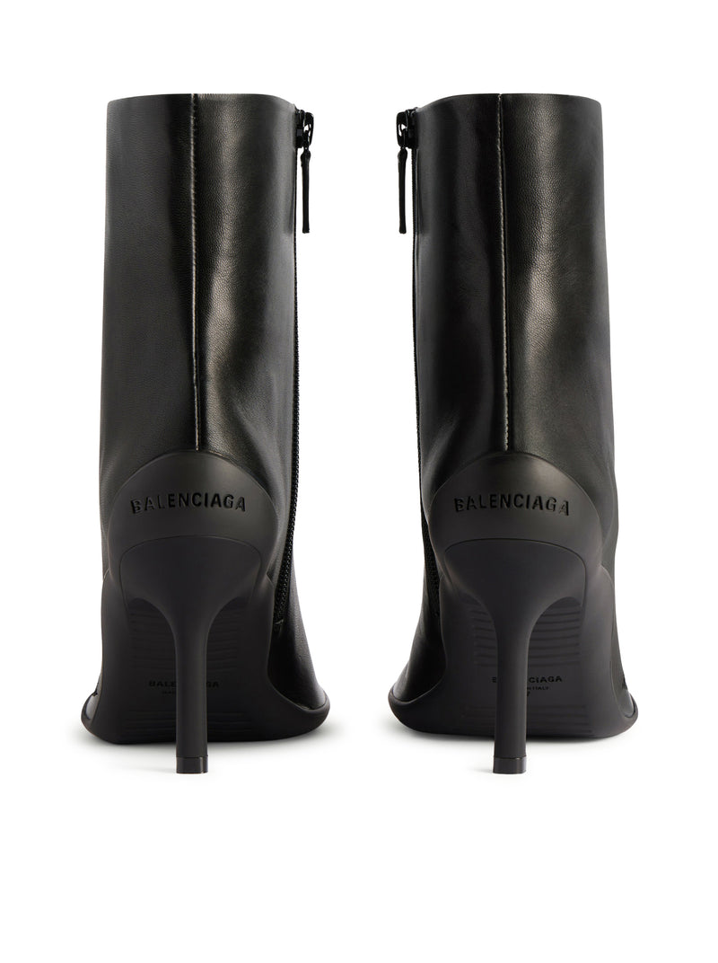 SHIBUYA 80MM SHINY SHEEPSKIN ANKLE BOOTS