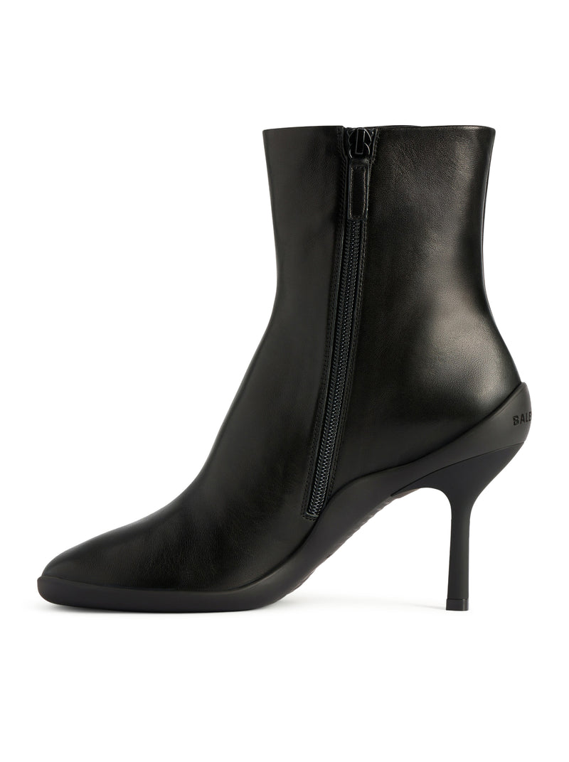 SHIBUYA 80MM SHINY SHEEPSKIN ANKLE BOOTS