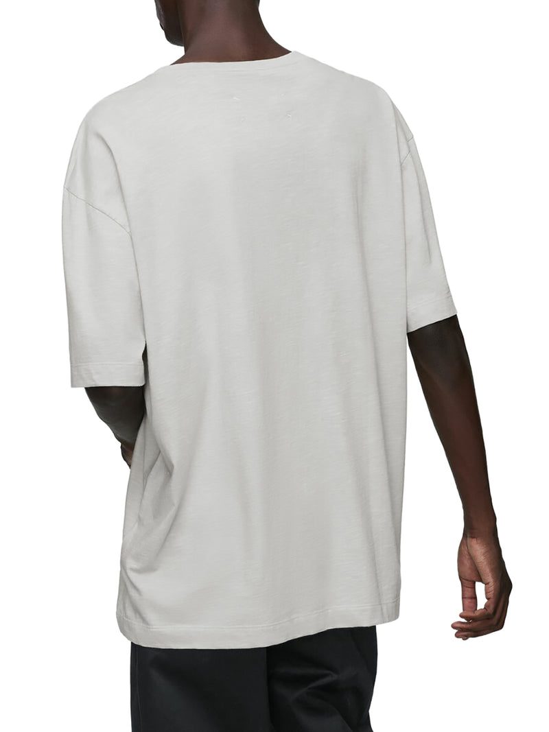 COTTON T-SHIRT WITH TONE-ON-TONE LETTERING PRINT