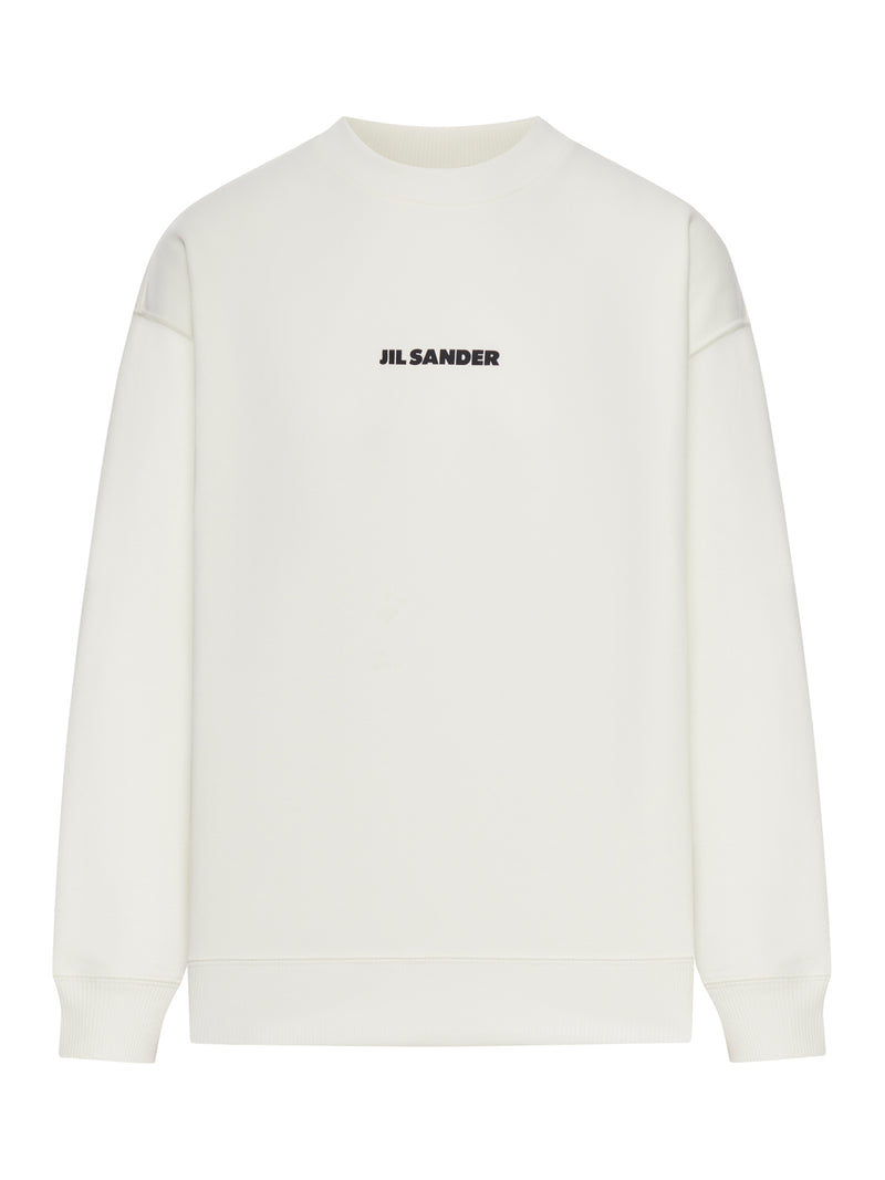 CREW NECK COTTON SWEATSHIRT WITH LOGO