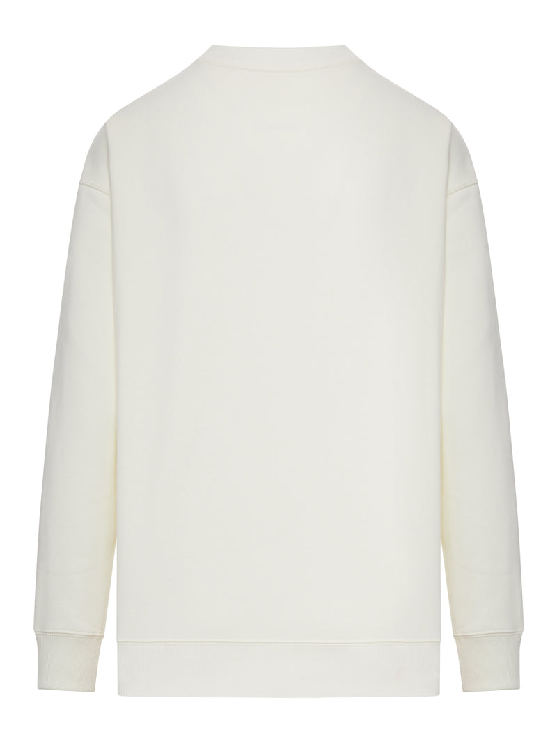 CREW NECK COTTON SWEATSHIRT WITH LOGO
