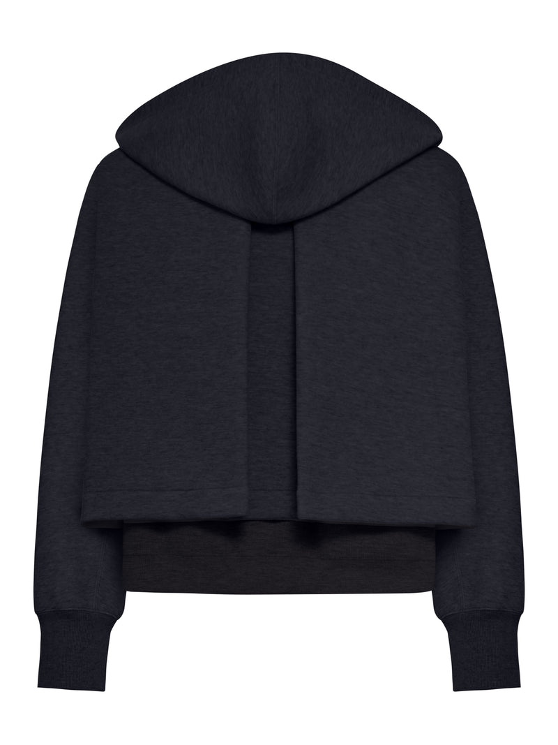 COTTON BLEND PADDED HOODIE