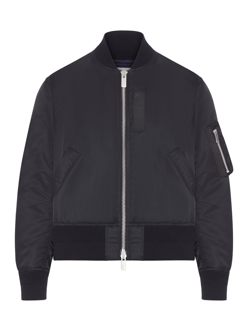 NYLON BOMBER JACKET WITH ZIP