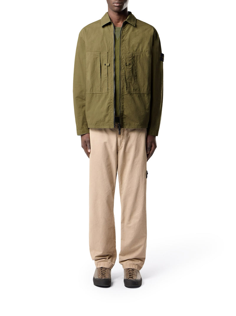 OVERSHIRT IN MERCERIZED ORGANIC COTTON RIPSTOP