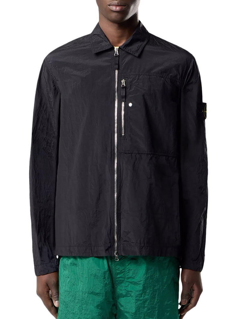 OVERSHIRT WITH ZIP AND BADGE ON THE SLEEVE