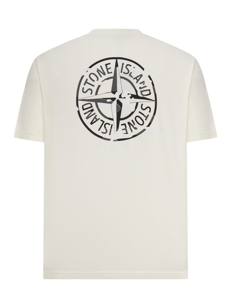 T-SHIRT WITH COMPASS LOGO PRINT
