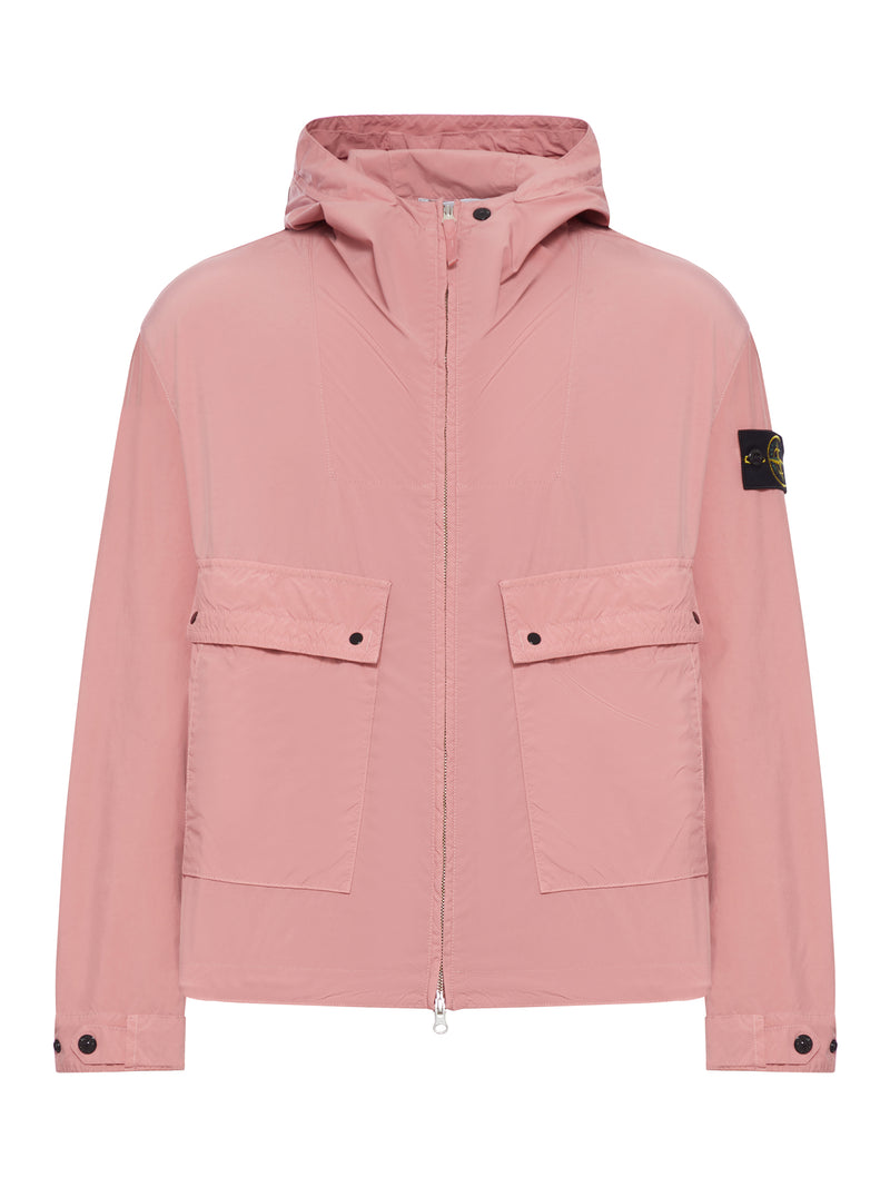 HOODED JACKET IN DROP-RESISTANT TECHNICAL FABRIC