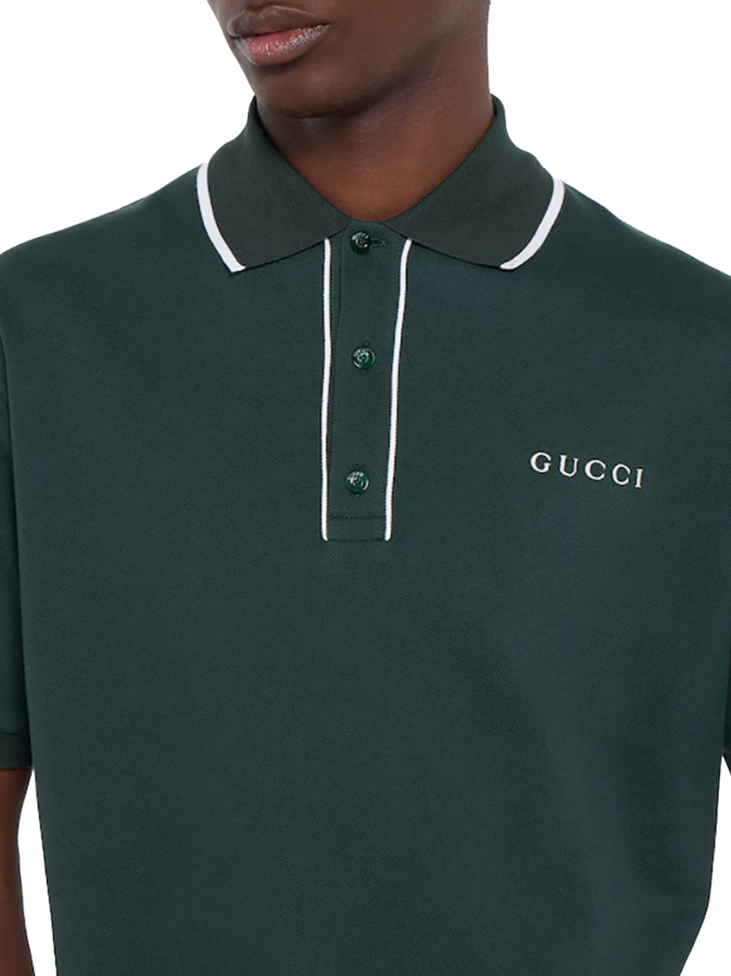 COTTON PIQUET POLO SHIRT WITH EMBROIDERED LOGO