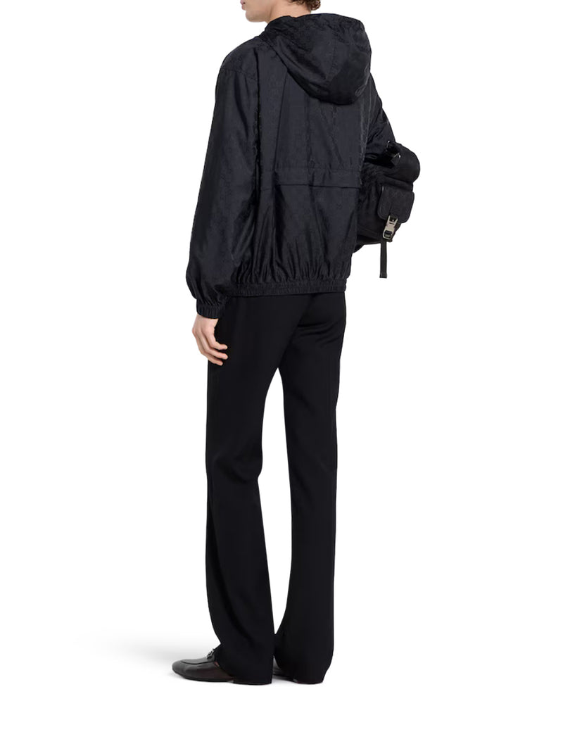 NYLON JACKET WITH ALLOVER GG LOGO