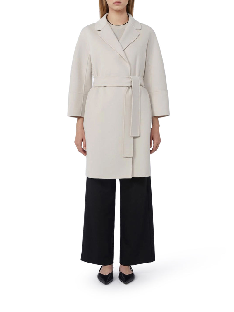 ARONA SHORT COAT IN IVORY WOOL