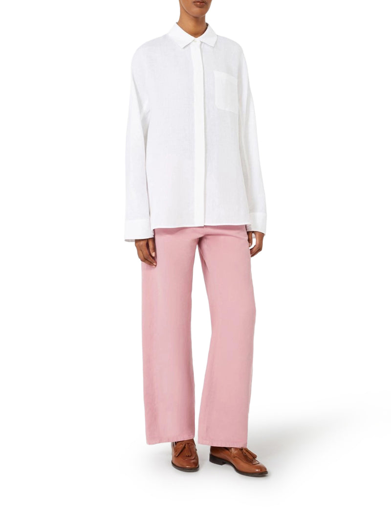 5-POCKET COTTON AND LINEN TROUSERS