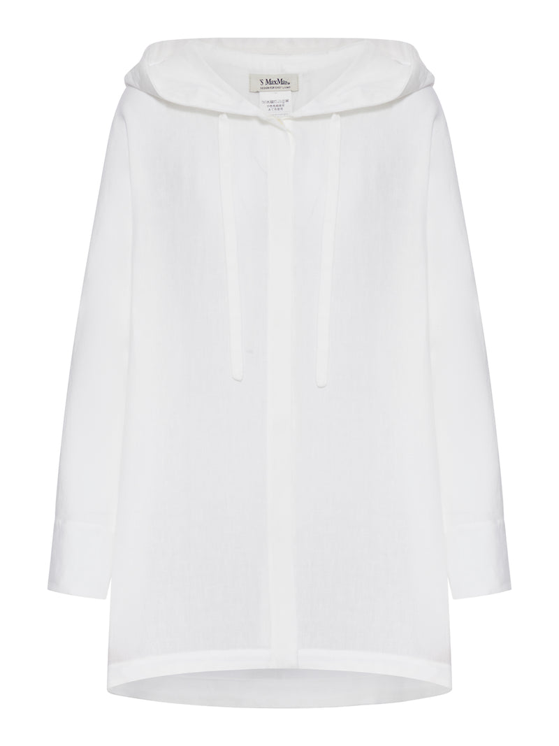 LINEN BLOUSE WITH HOOD