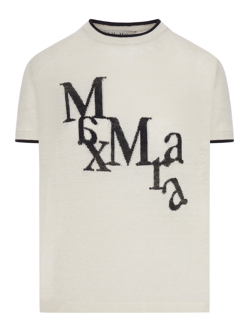 NORDIC LINEN SWEATER WITH FRONT GRAPHICS