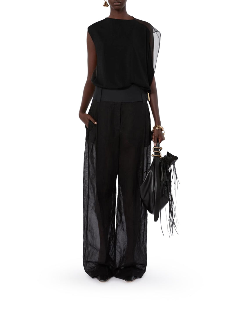 ASYMMETRIC TOP IN STRETCH FABRIC