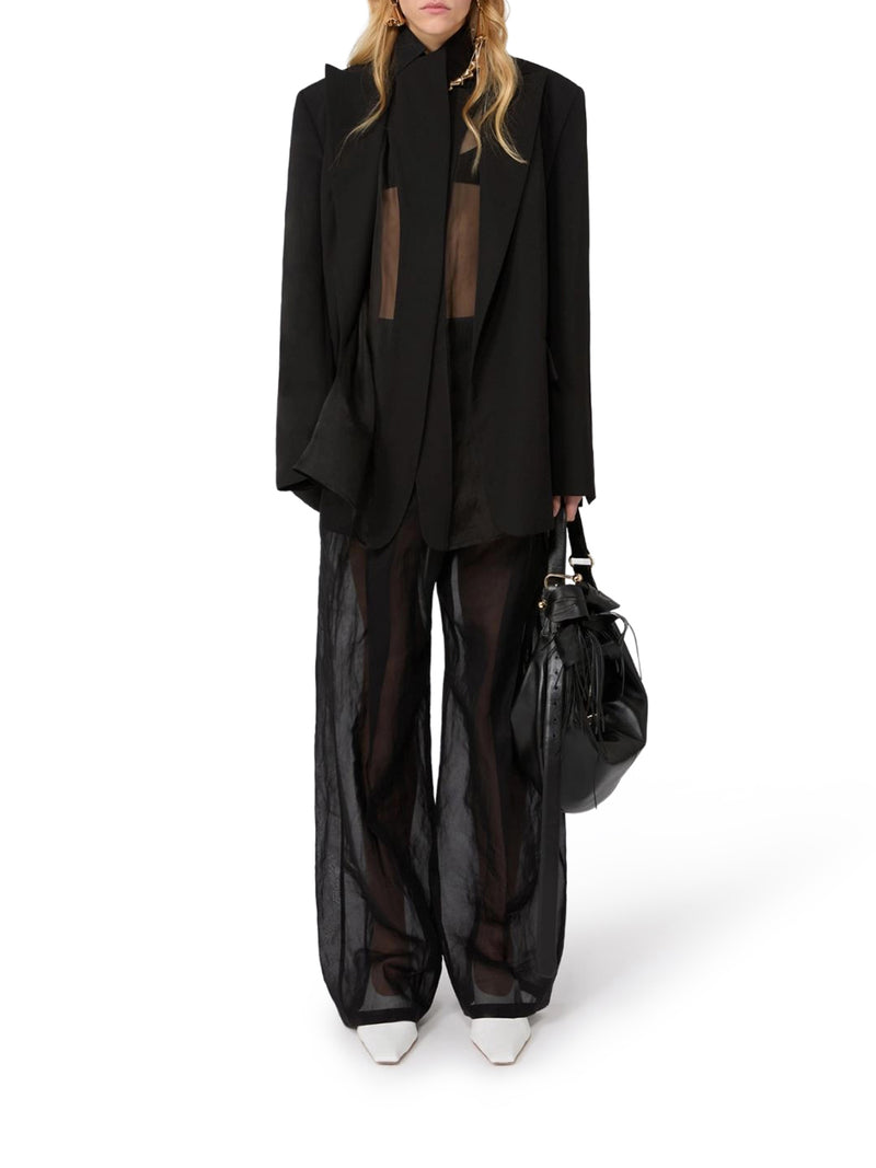 DOUBLE COLLAR BLAZER IN VISCOSE BLEND