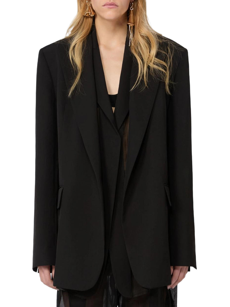 DOUBLE COLLAR BLAZER IN VISCOSE BLEND