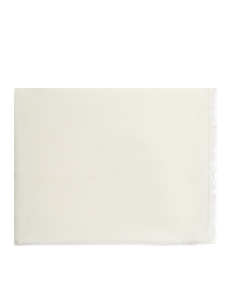 VETUSTA WOOL AND SILK SCARF WITH JACQUARD LOGO