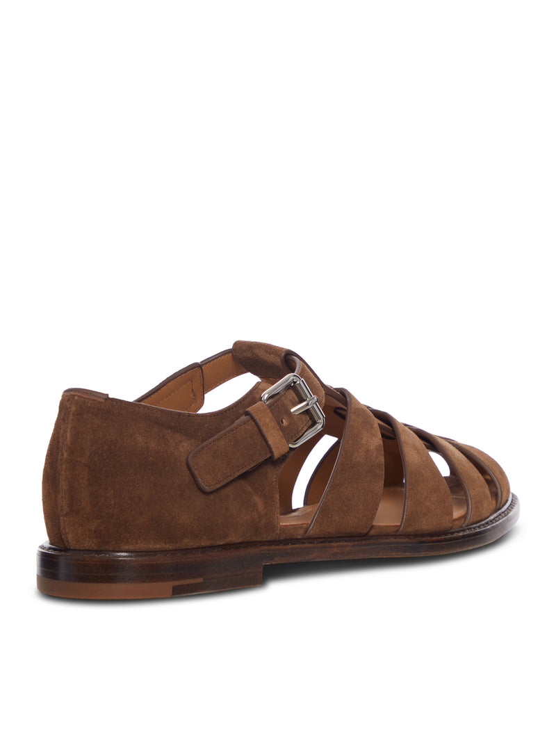 SUEDE SANDAL WITH CAGE DESIGN
