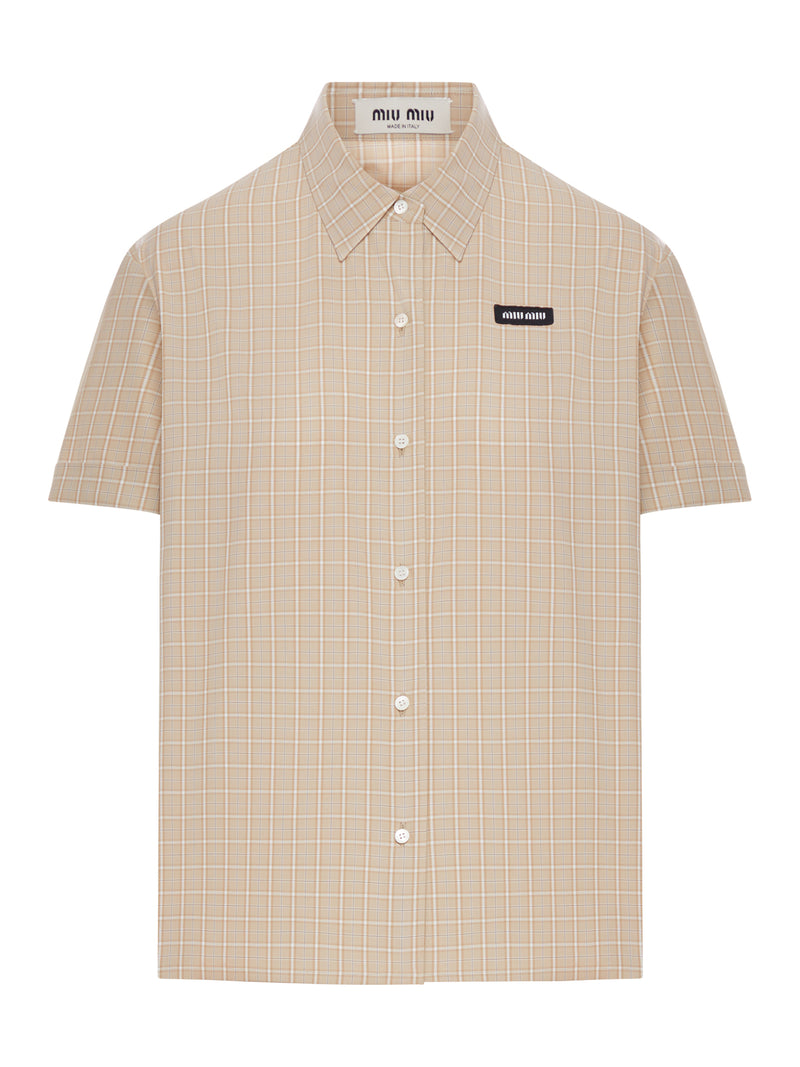 CHECKED COTTON POPLIN SHIRT