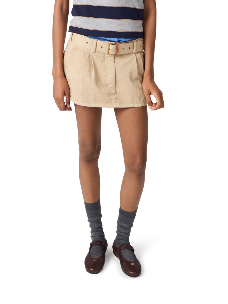 OLD GABARDINE MINISKIRT