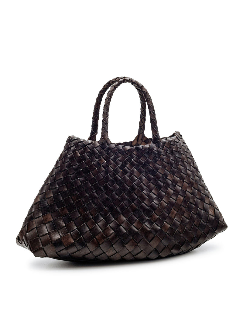 SANTA CROCE SMALL BROWN LEATHER BAG