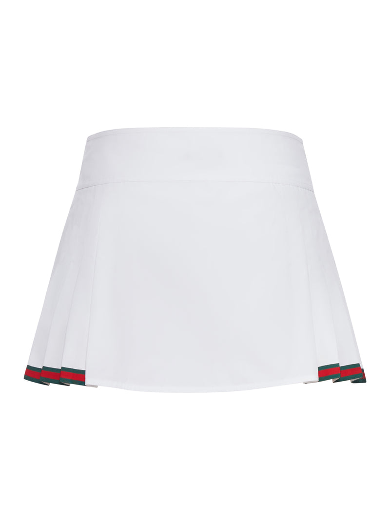 SHORT COTTON POPLIN SKIRT