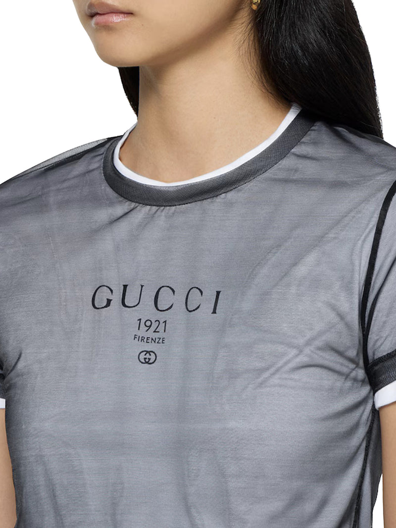 DOUBLE-LAYER JERSEY T-SHIRT WITH PRINT