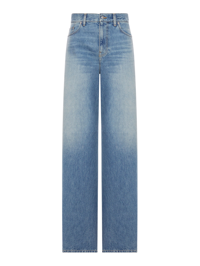 COTTON DENIM TROUSERS