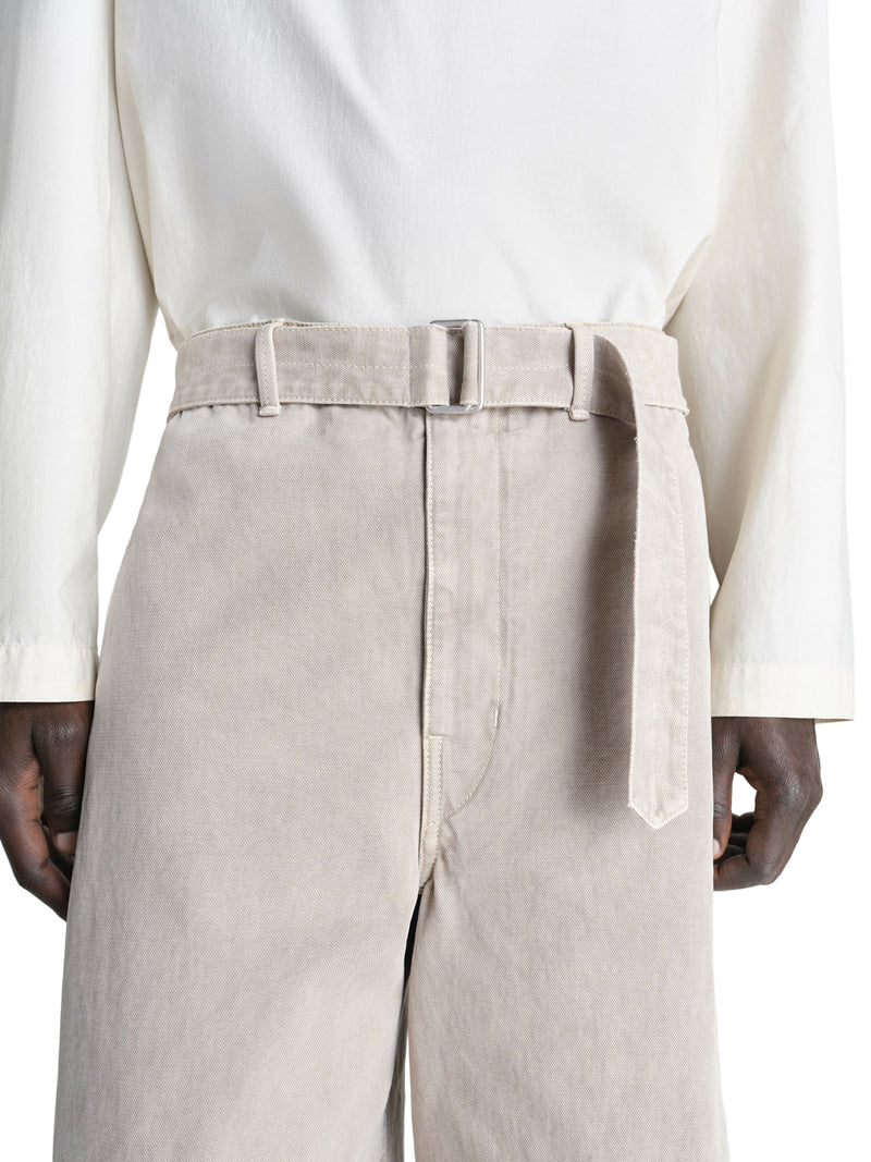 SNOW-EFFECT DENIM BERMUDA SHORTS