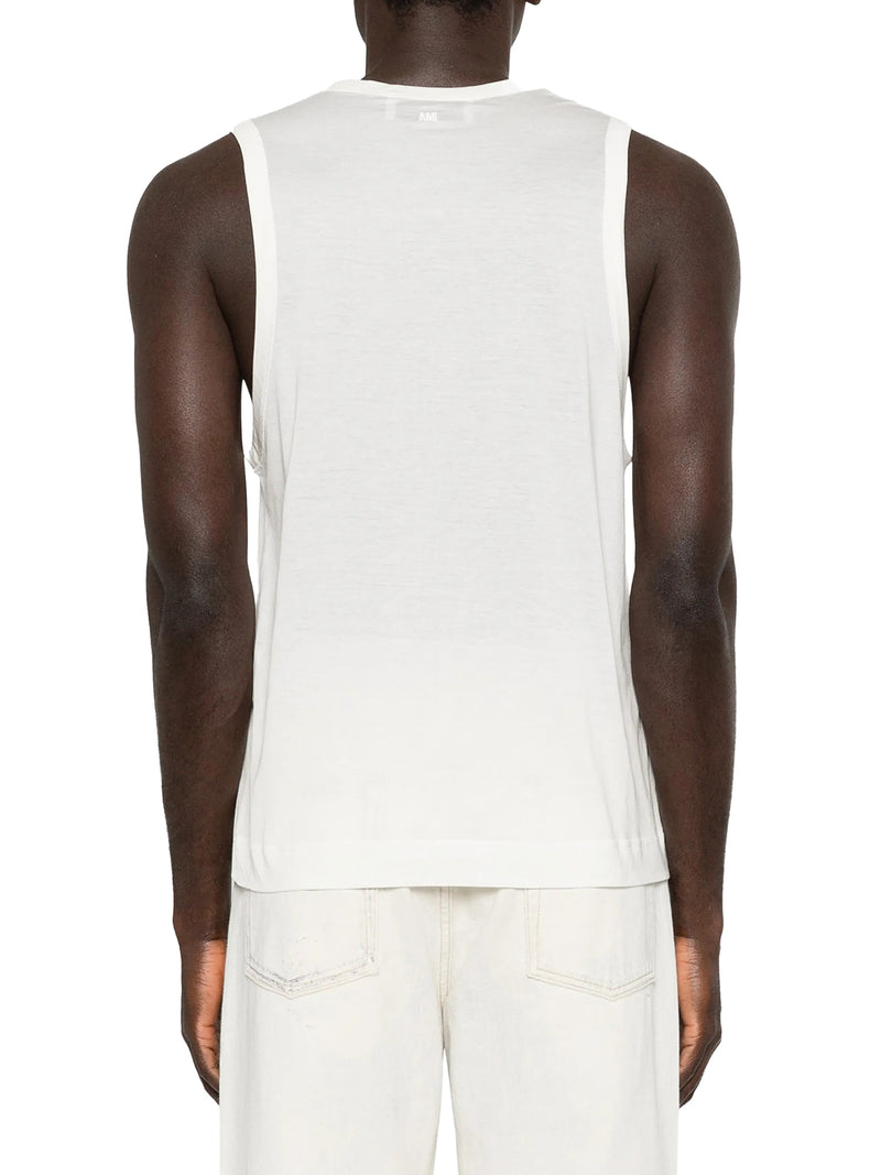 COTTON TOP WITH AMI DE COEUR EMBROIDERY