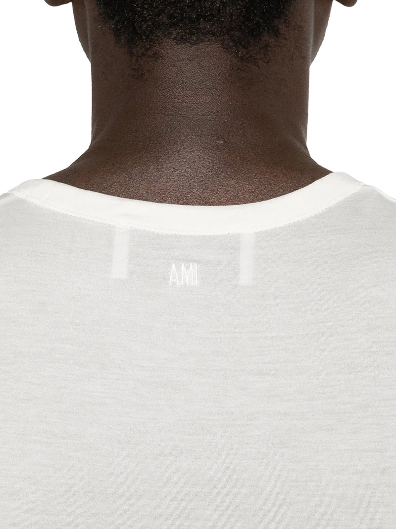 COTTON TOP WITH AMI DE COEUR EMBROIDERY