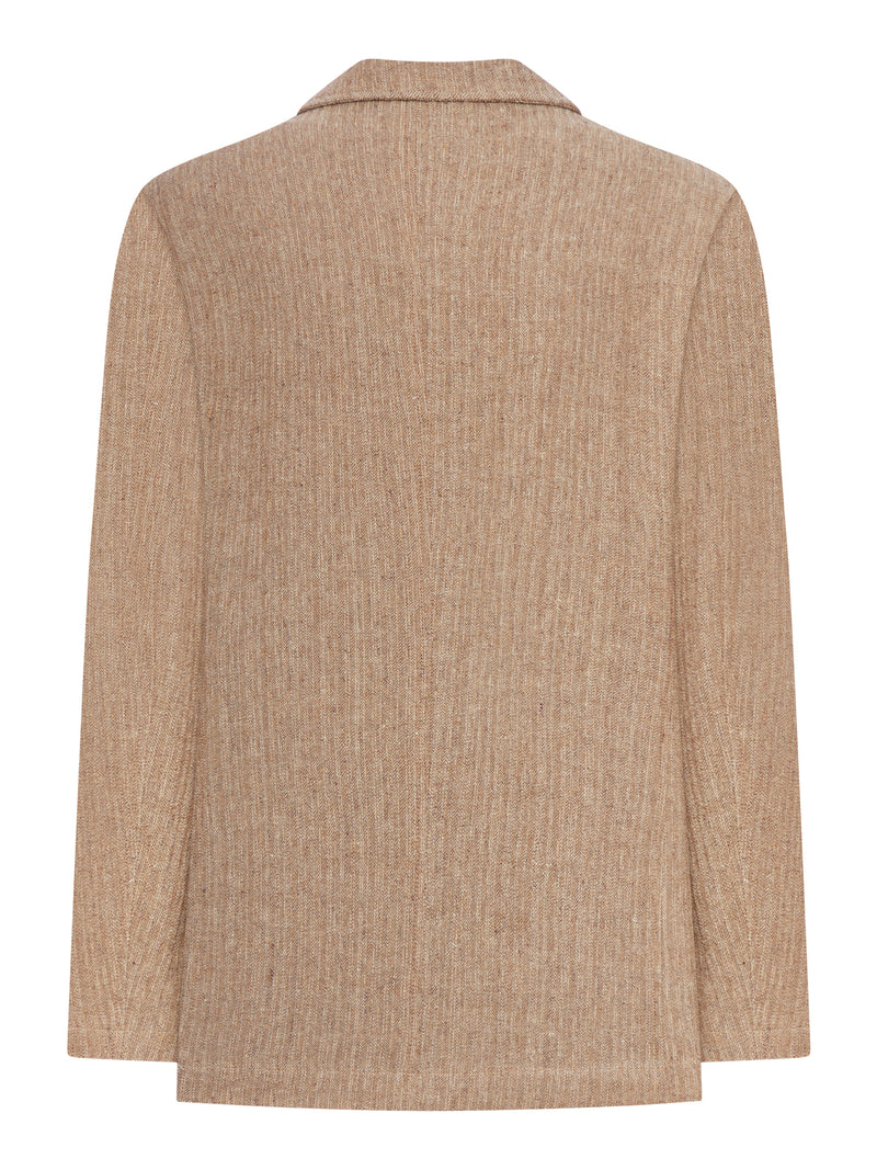 DOUBLE-BREASTED LINEN BLAZER
