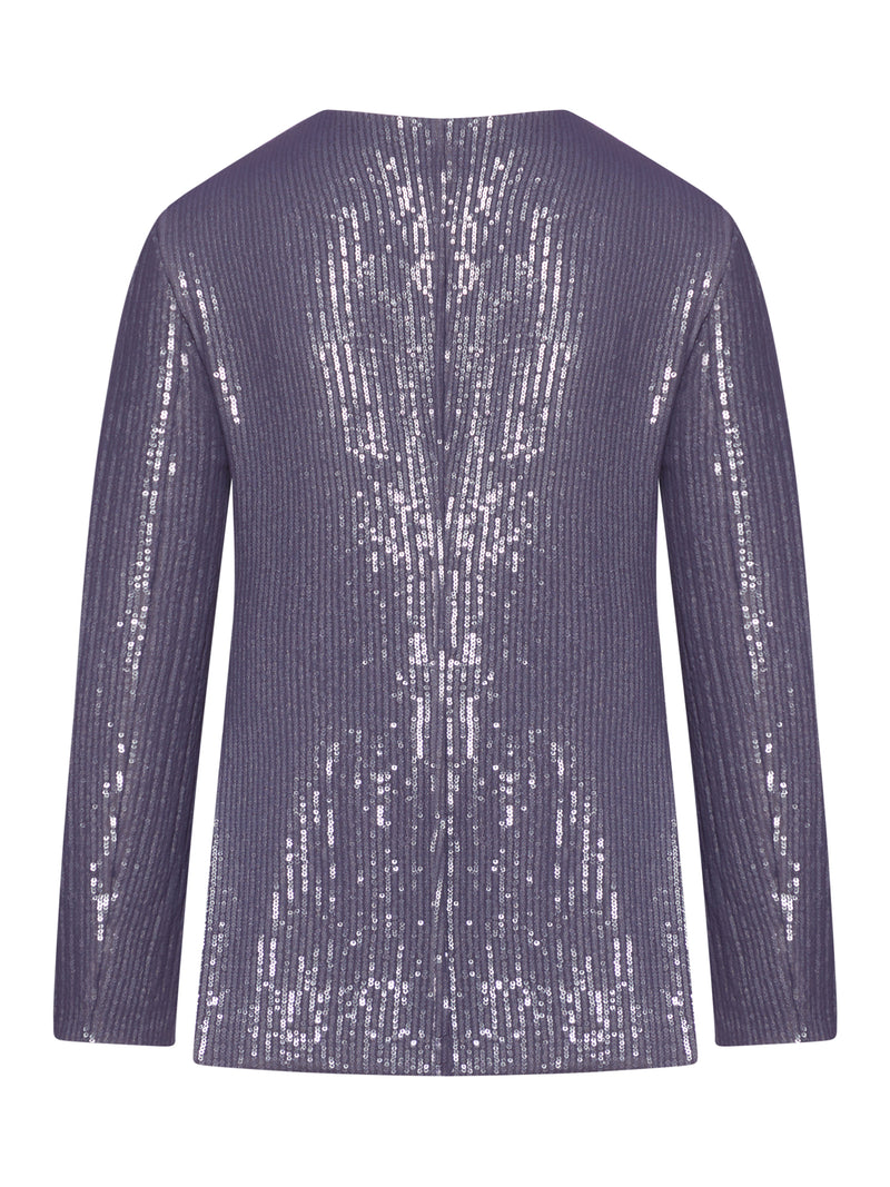 BLAZER IN FABRIC EMBROIDERED WITH SEQUINS WITH A DEGRADED EFFECT