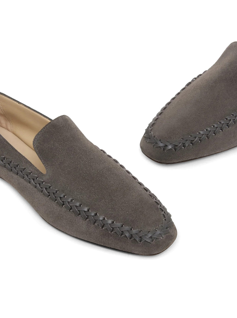 SLIP-ON SUEDE SNEAKERS WITH WOVEN EMBROIDERY