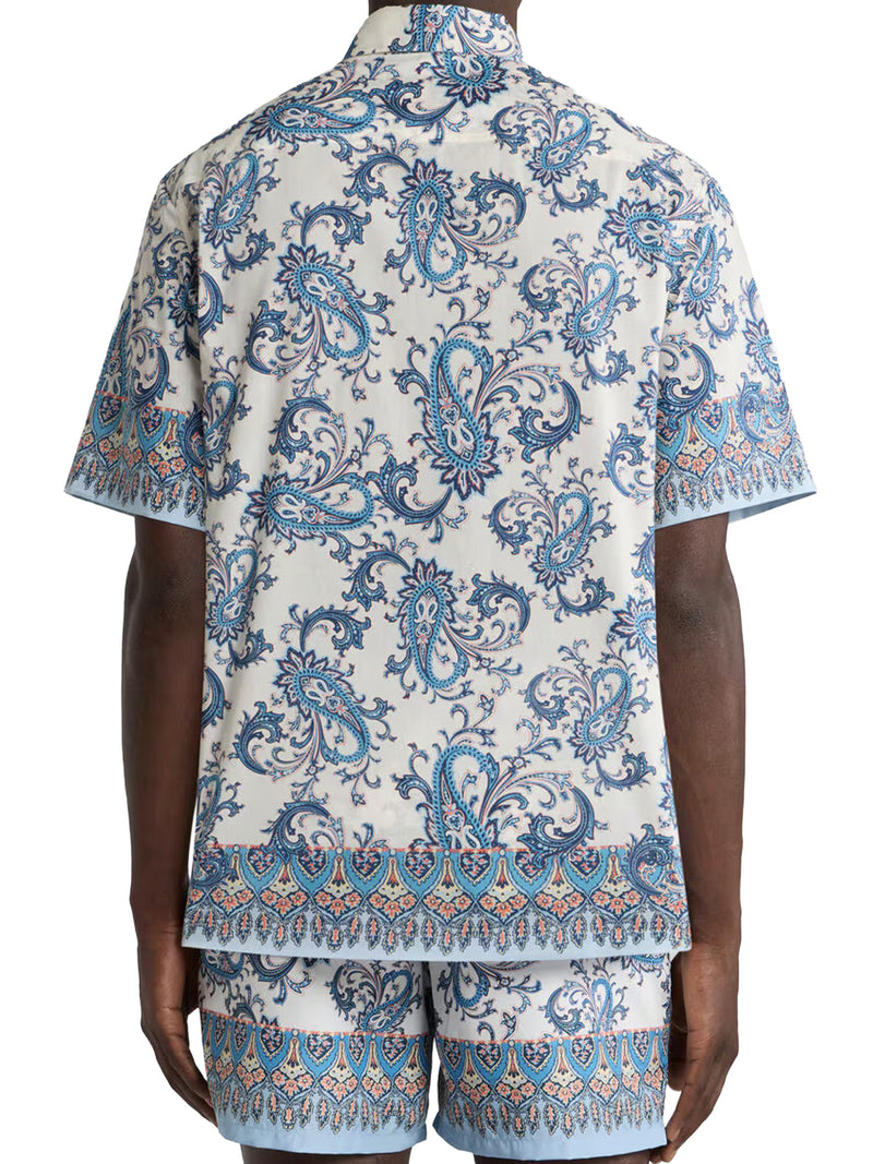 OVERSIZED COTTON MUSLIN SHIRT WITH FLORAL PAISLEY PATTERN
