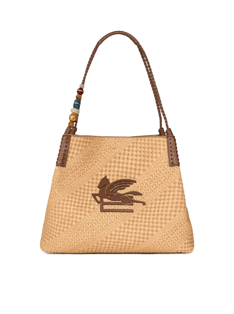 LIBRA RAFFIA SHOPPING BAG